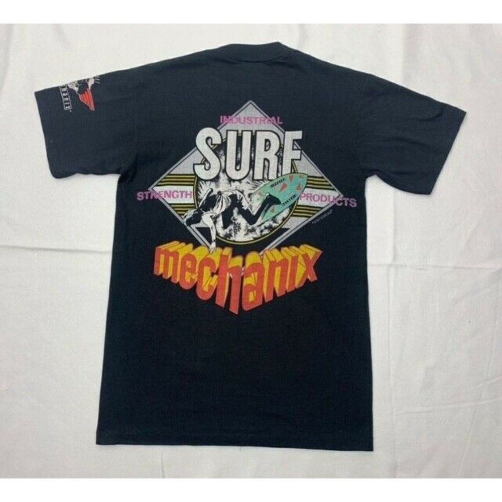 Vintage 80s Surf and Street Mechanix T-Shirt Black Single Stitch 1987